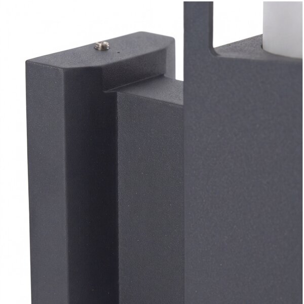 Applique extérieure anthracite IP54 carrée E27