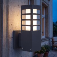 Applique extérieure anthracite IP54 carrée E27