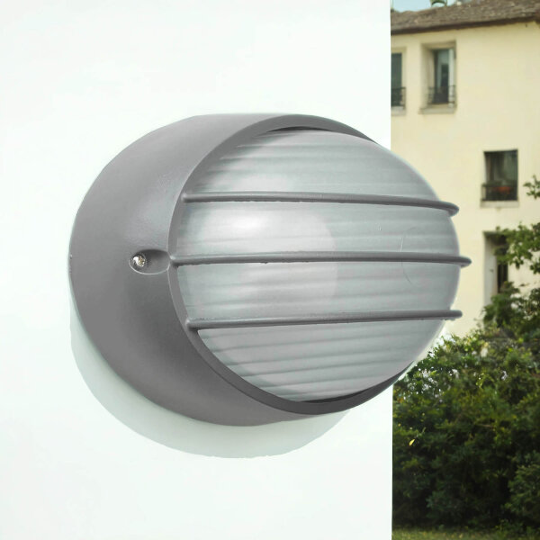 Lampe dextérieur murale maritime anthracite ovale AMSTERDAM