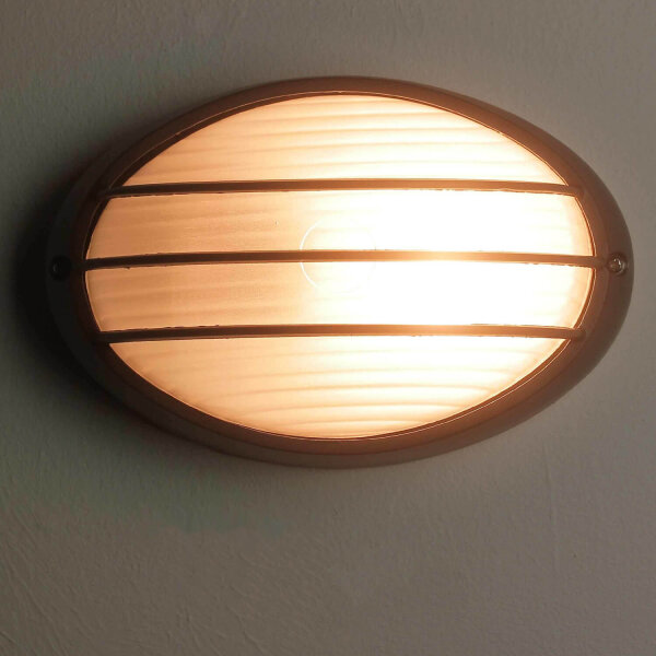 Lampe dextérieur murale maritime anthracite ovale AMSTERDAM