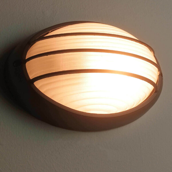 Lampe dextérieur murale maritime anthracite ovale AMSTERDAM