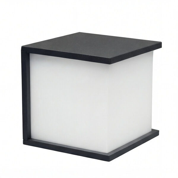 Lampe murale extérieure anthracite aluminium carré IP44