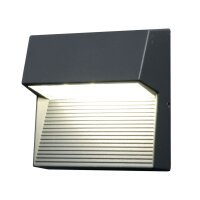 Applique murale LED anthracite carrée IP65...