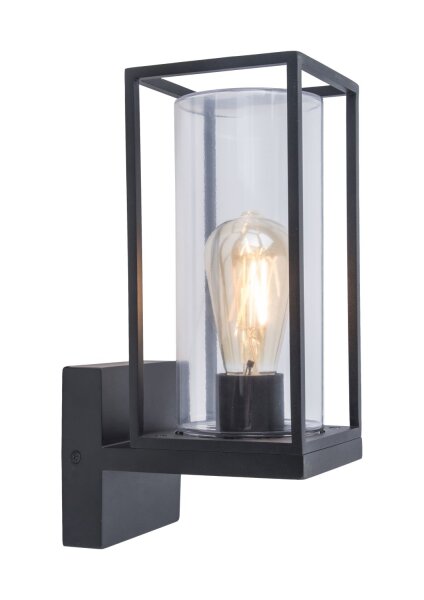 Applique extérieure Anthracite IP44 Fonte daluminium Verre ELLAYINA