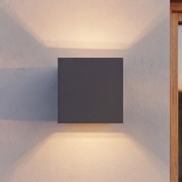 Außenwandleuchte LED Anthrazit Alu IP54 4000K B:8,8 cm