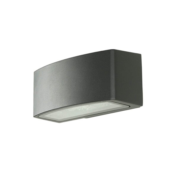 Applique murale dextérieur semi-circulaire Moderne en anthracite