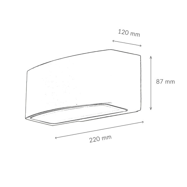 Applique murale dextérieur semi-circulaire Moderne en anthracite