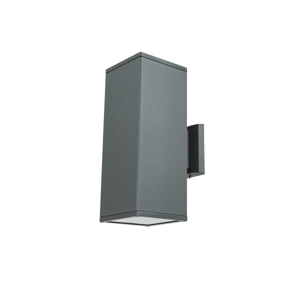 Lampe dextérieur Anthracite Up Down IP54 carrée 30cm