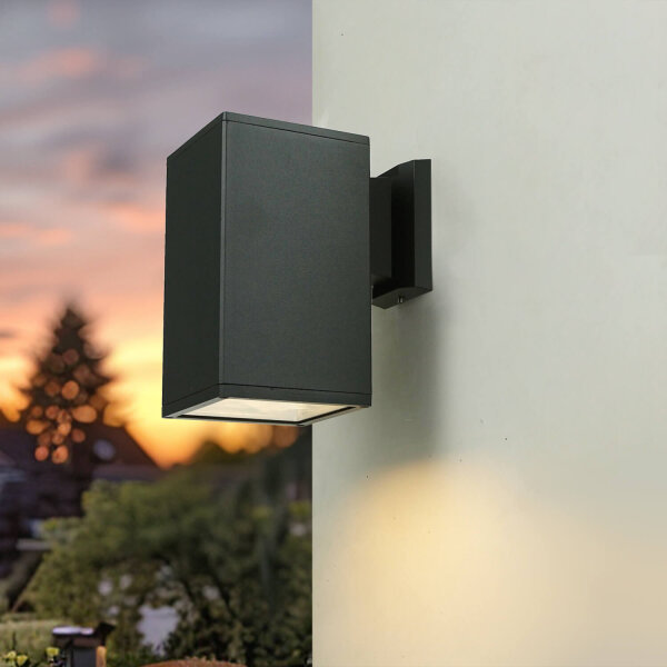 Lampe dextérieur carrée Anthracite IP54 H:20 cm E27