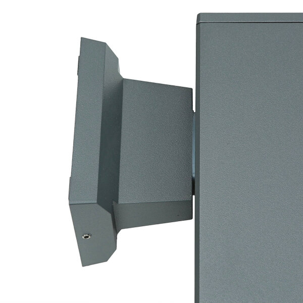 Lampe dextérieur carrée Anthracite IP54 H:20 cm E27