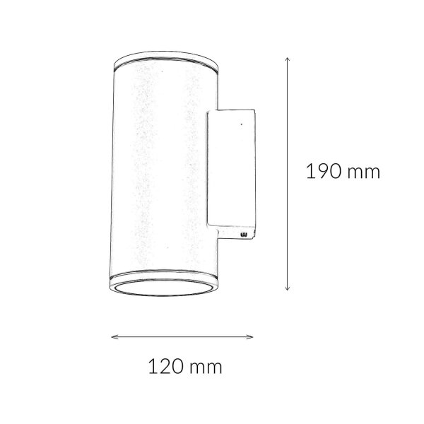 Up Down Applique extérieure Anthracite Aluminium IP54
