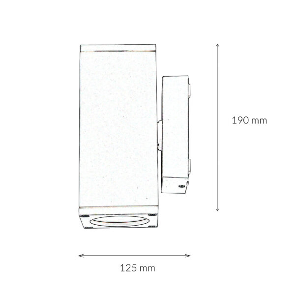 Up Down lampe dextérieur anthracite aluminium IP54
