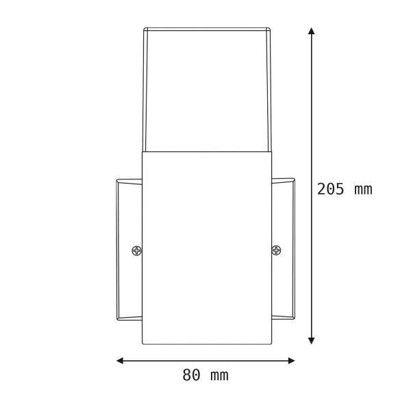 Applique murale résistante aux intempéries Anthracite IP44 faible éblouissement