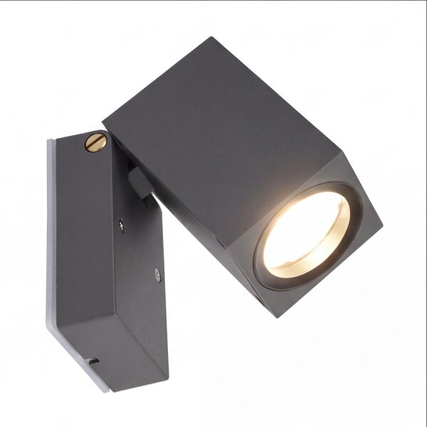 Applique murale anthracite réglable IP44 aluminium