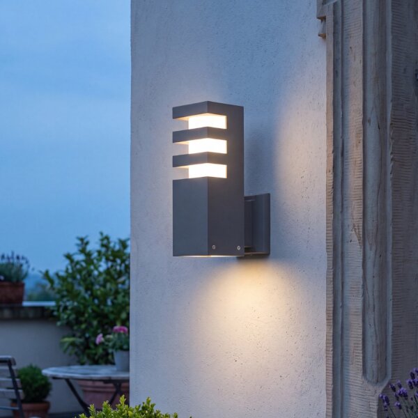 Lampe murale dextérieur anthracite IP54 résistante aux intempéries