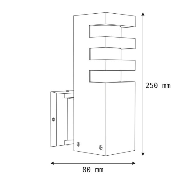 Lampe murale dextérieur anthracite IP54 résistante aux intempéries