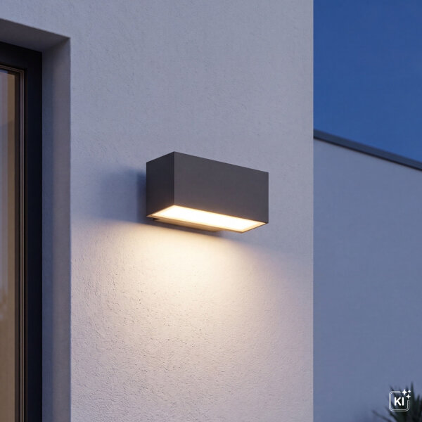 Up Down Applique murale anthracite IP54 L:22cm