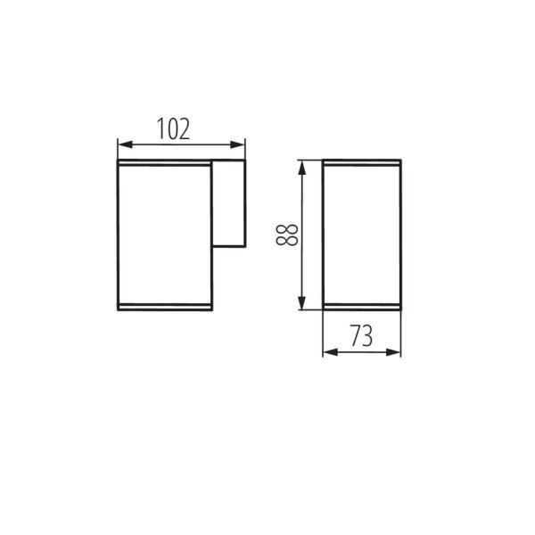 Lampe murale extérieure Anthracite IP44 Aluminium Porte dentrée