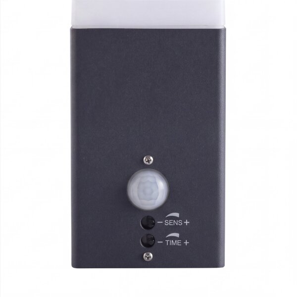 Lampe dextérieur avec détecteur de mouvement Anthracite E27 IP44 Mur