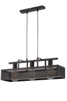 Lampe à suspendre noire en métal 3 flammes...