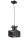 Lampe &agrave; suspendre noire design industriel jusqu&agrave; 0,8 m E27