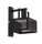 Applique en m&eacute;tal style industriel noir E27 H:25 cm