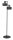Lampadaire noir m&eacute;tal E27 grand 160 cm 2 flammes