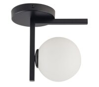 Plafonnier moderne Noir Boule Verre G9 confortable
