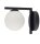 Applique noire m&eacute;tal verre G9 L:14 cm Moderne