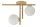 Plafonnier Or Boule Verre M&eacute;tal L:45 cm confortable