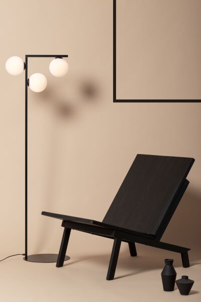 Lampadaire moderne métal or verre 150 cm G9 3 flammes