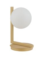 Lampe de chevet dor&eacute;e m&eacute;tal verre 27 cm G9...