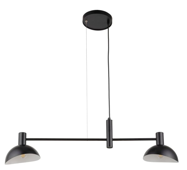 Suspension moderne noir blanc métal E14 jusquà 0,7 m