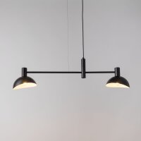 Suspension moderne noir blanc métal E14...