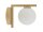 Applique murale moderne m&eacute;tal or verre G9 L:14 cm petite