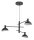 Lampe à suspendre noire métal intérieur blanc 3 flammes Moderne
