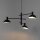 Lampe à suspendre noire métal intérieur blanc 3 flammes Moderne