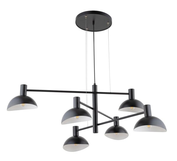 Lampe à suspendre moderne Métal Noir Blanc E14 Multi-flamme