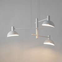 Suspension blanche métal 3 flammes L:75 cm E14...