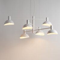 Suspension moderne Blanc Métal E14 L:90 cm Grand