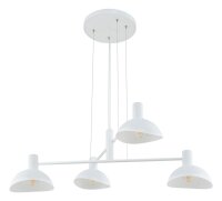 Lampe à suspendre blanche en métal 4-flamme...