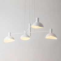 Lampe à suspendre blanche en métal 4-flamme...