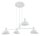 Lampe à suspendre blanche en métal 4-flamme L:90 cm Moderne