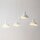 Lampe à suspendre blanche en métal 4-flamme L:90 cm Moderne