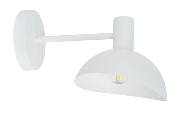 Petite applique blanche Métal Liseuse E14 L:18 cm