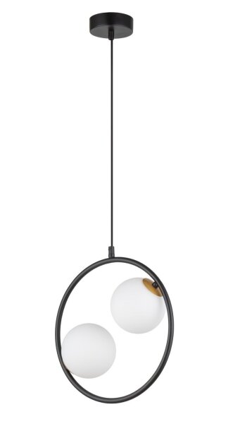 Lampe à suspendre noire Moderne Verre Boule Métal jusquà 0,9 cm