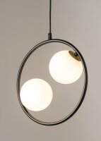 Lampe à suspendre noire Moderne Verre Boule...