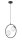 Lampe à suspendre noire Moderne Verre Boule Métal jusquà 0,9 cm
