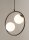 Lampe à suspendre noire Moderne Verre Boule Métal jusquà 0,9 cm