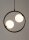 Lampe à suspendre noire Moderne Verre Boule Métal jusquà 0,9 cm